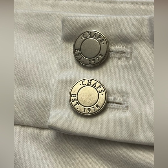 Chaps White Brushed Cotton Capri Pants Size 14 - Picture 3 of 6